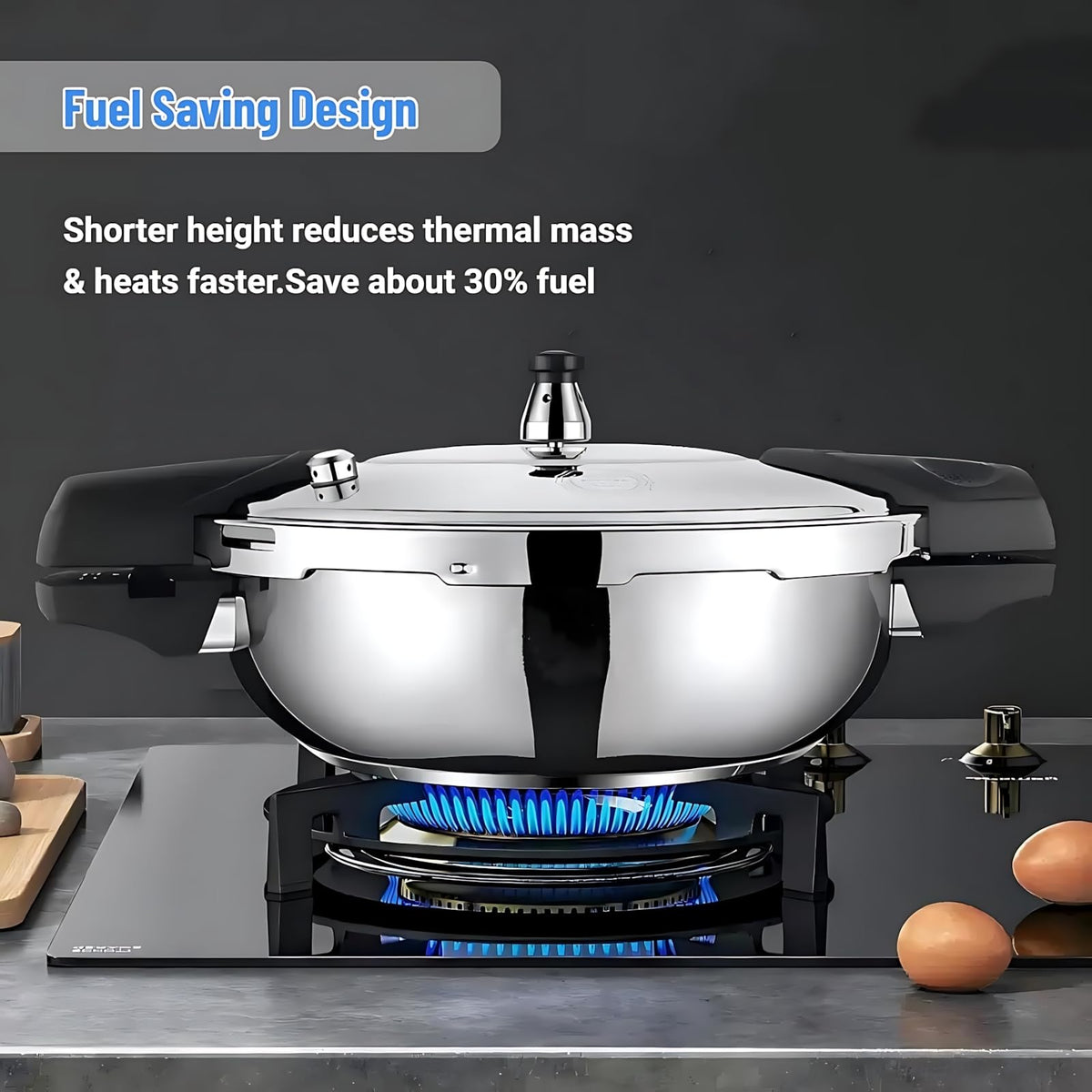 2.3L 304 Stainless Steel Mini Pressure Cooker I6184