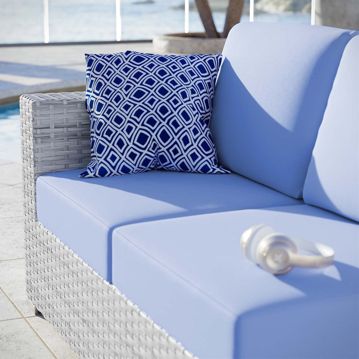Rattan Wicker Loveseat Sofa N867