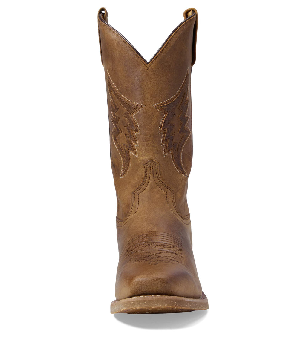Brown Mid Calf Pull On Boots I85064