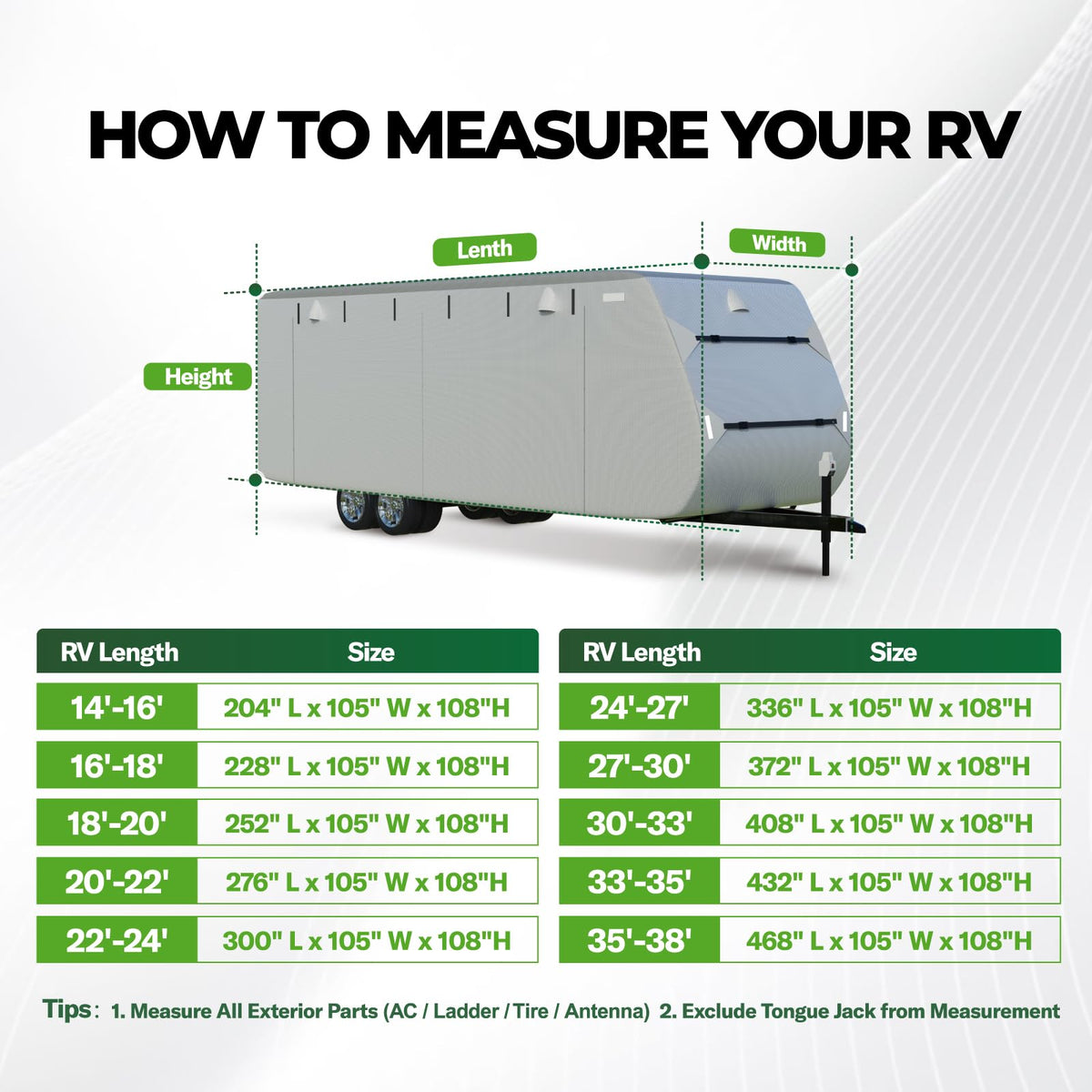Grey 27'-30' RV Travel Trailer Cover P386