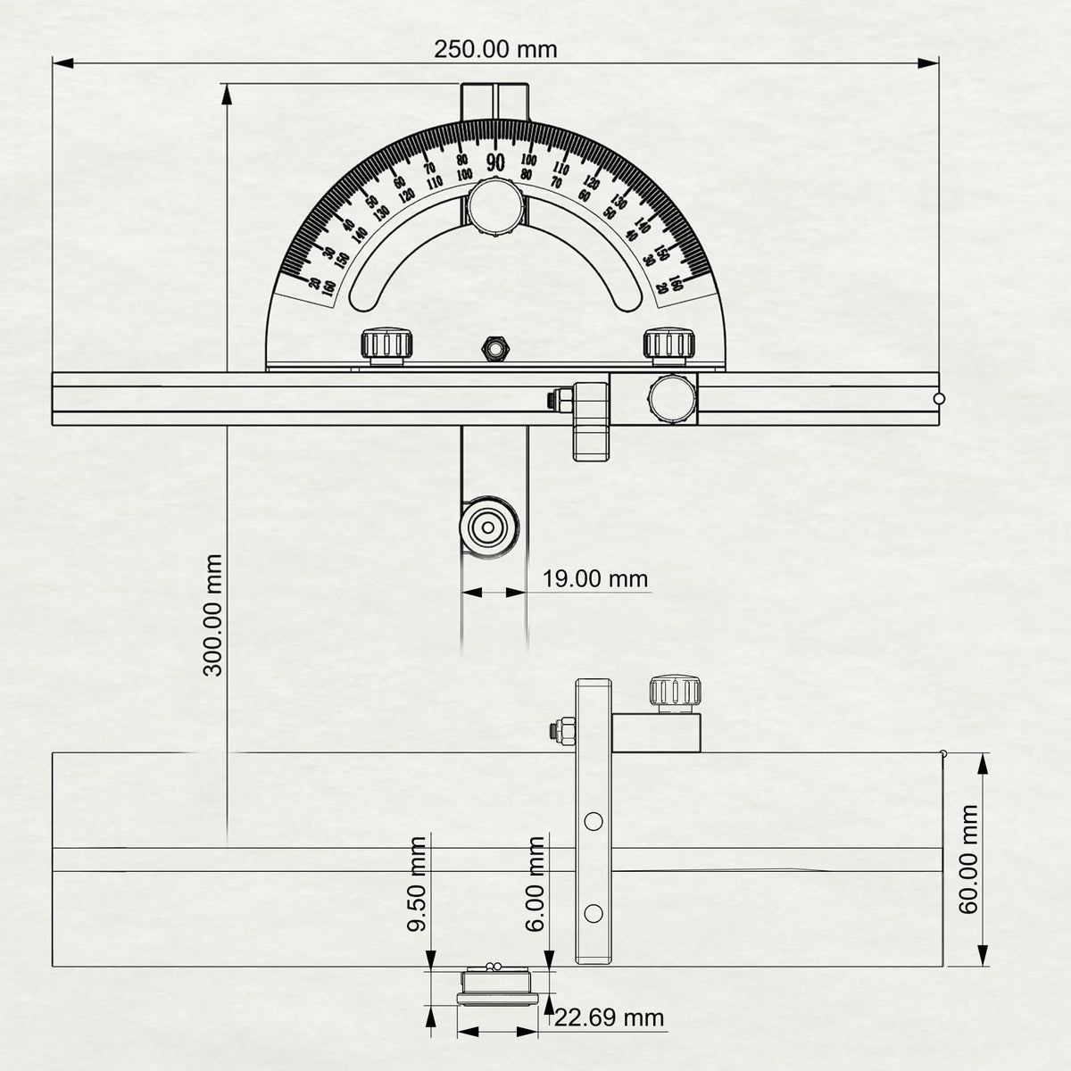 Miter Gauge for Table Saw with Miter Fence K41219