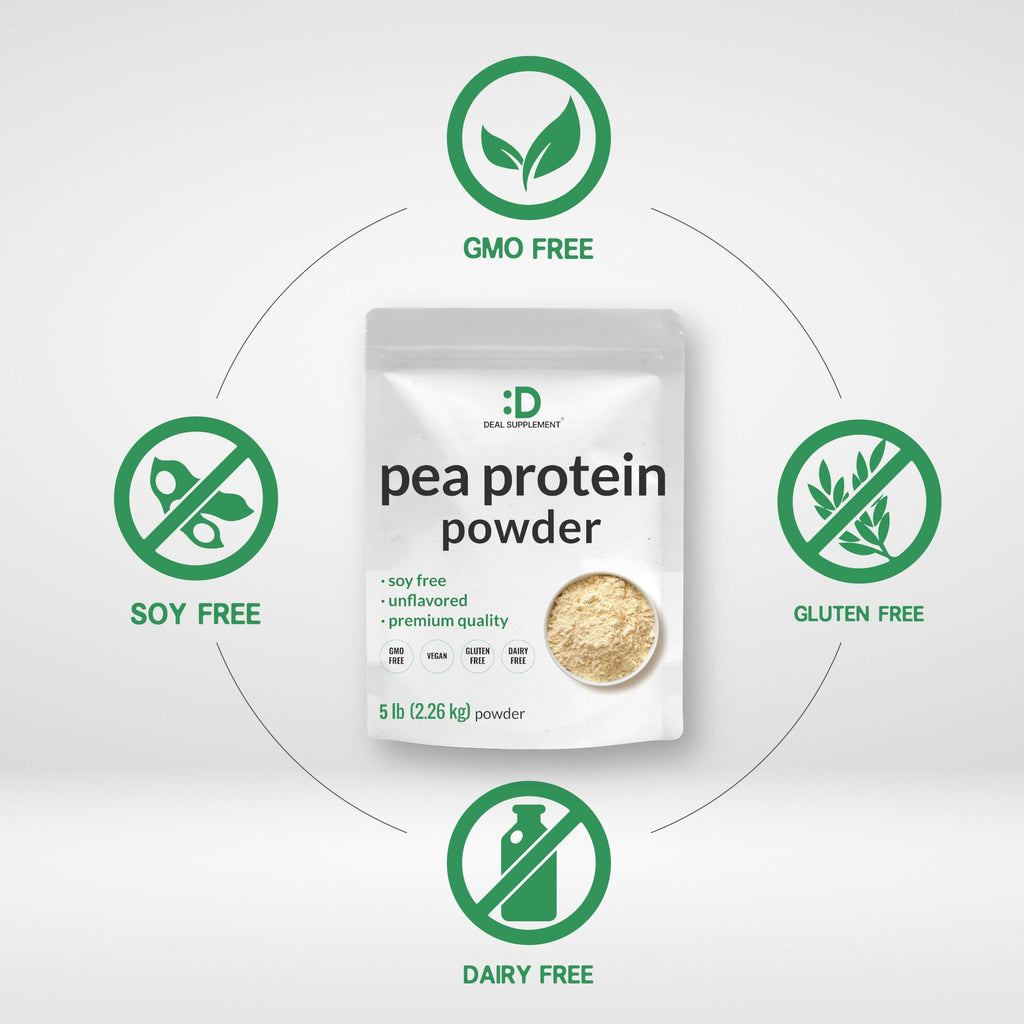 Unflavored Pea Protein Powder 5lbs Isolate Vegan Soy Free J190091
