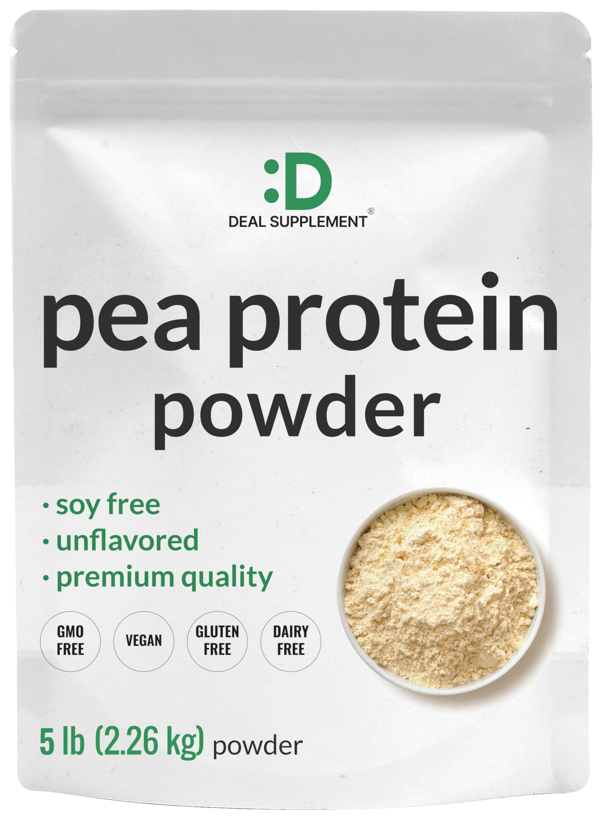 Unflavored Pea Protein Powder 5lbs Isolate Vegan Soy Free J190091