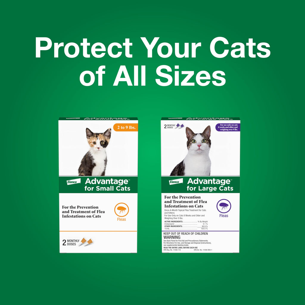 Topical Cat Flea Treatment and Prevention for Small Cats 2-9 lbs E860943