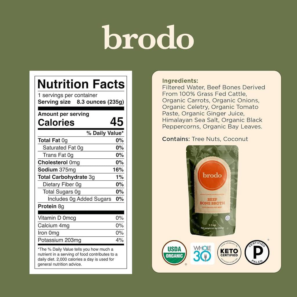 Bone Broth Single-Serve and 25 oz Classic Packs M338
