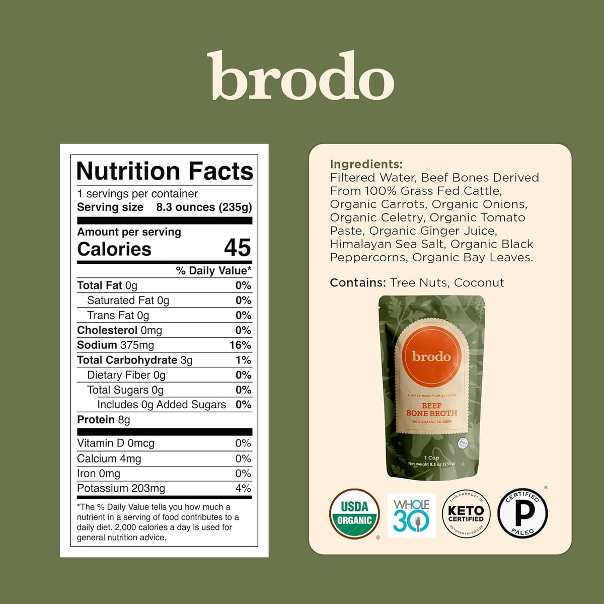 Bone Broth Single-Serve and 25 oz Classic Packs M338