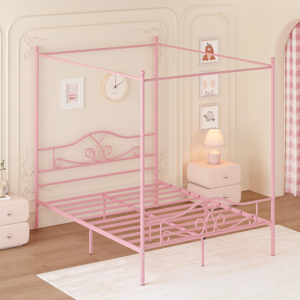 Full Size Canopy Bed Frame with 4 Posters B85029