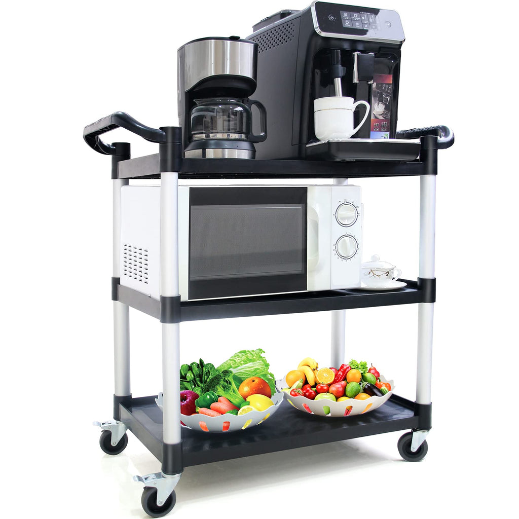 3-Tier Rolling Utility Cart with Lockable Wheels E787