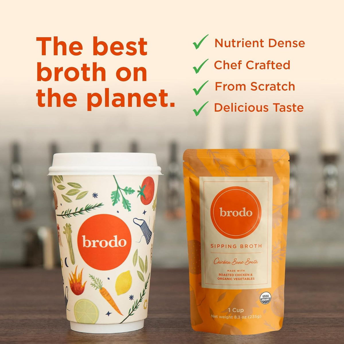 Bone Broth Single-Serve and 25 oz Classic Packs M338