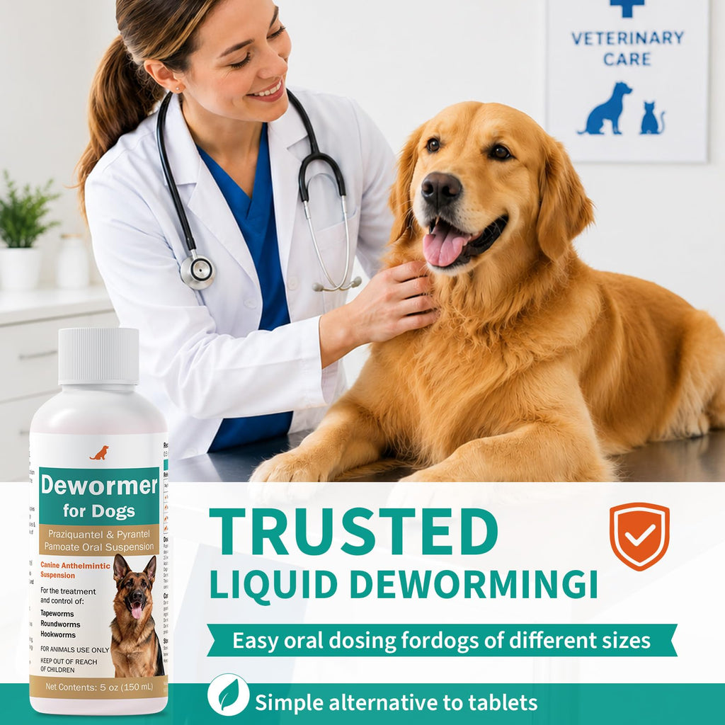 Pyrantel Pamoate & Praziquantel Liquid Dewormer 150ml T697
