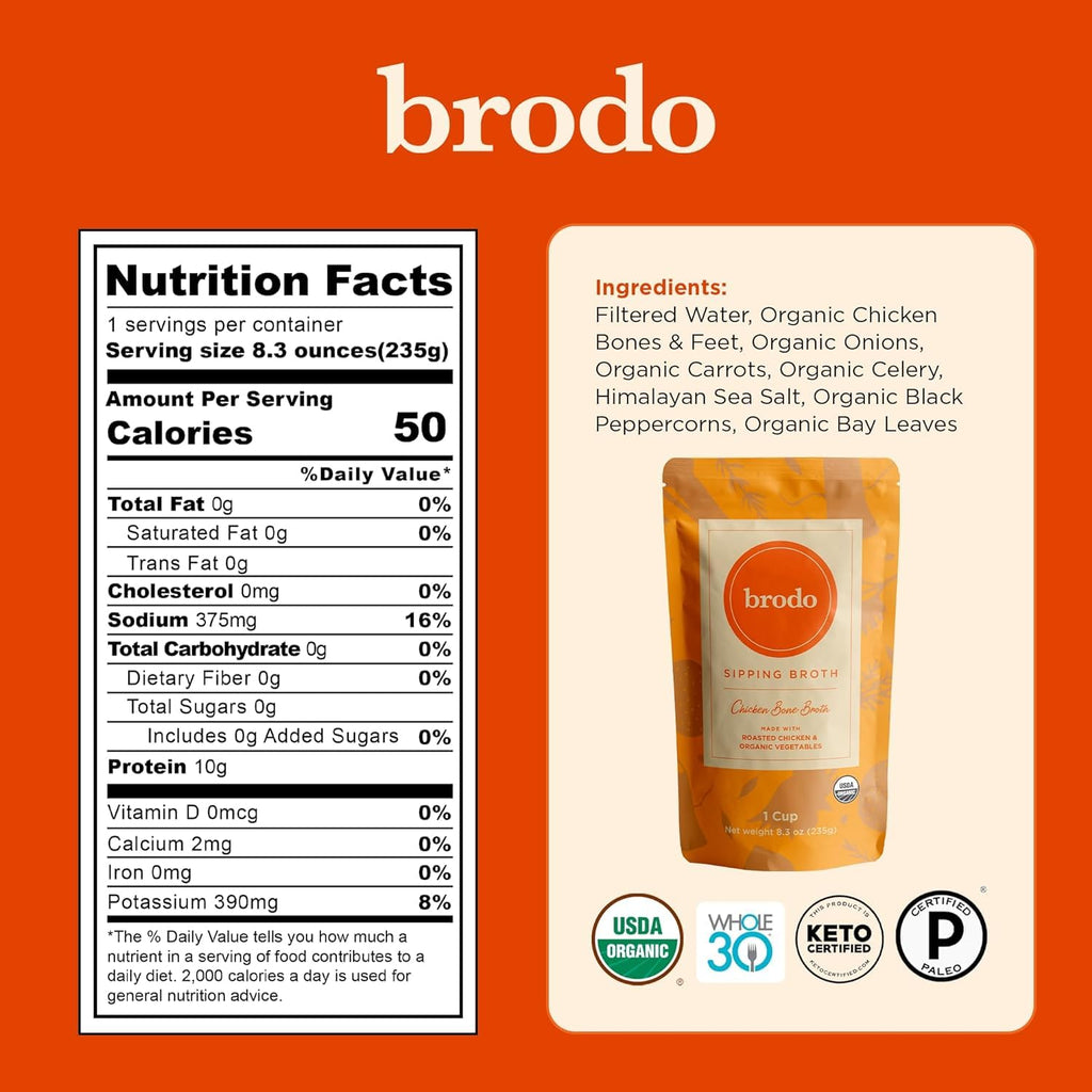 Bone Broth Single-Serve and 25 oz Classic Packs M338