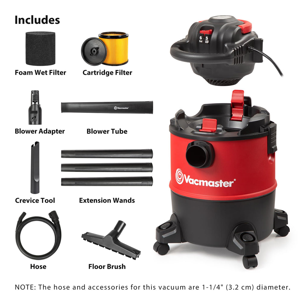6 Gal Wet/Dry Vac with Detachable Blower R462