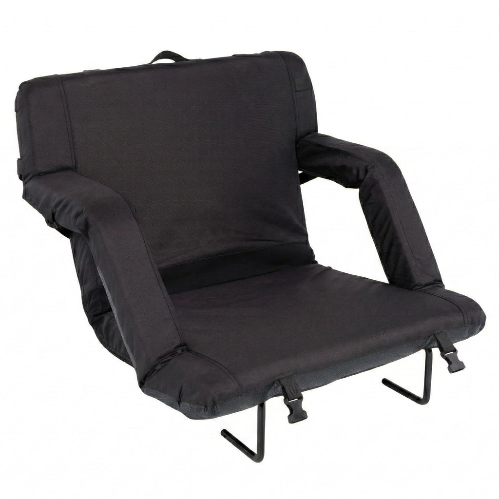 Portable Reclining Stadium Seat with Back Support, Black L783