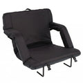 Portable Reclining Stadium Seat with Back Support, Black L783