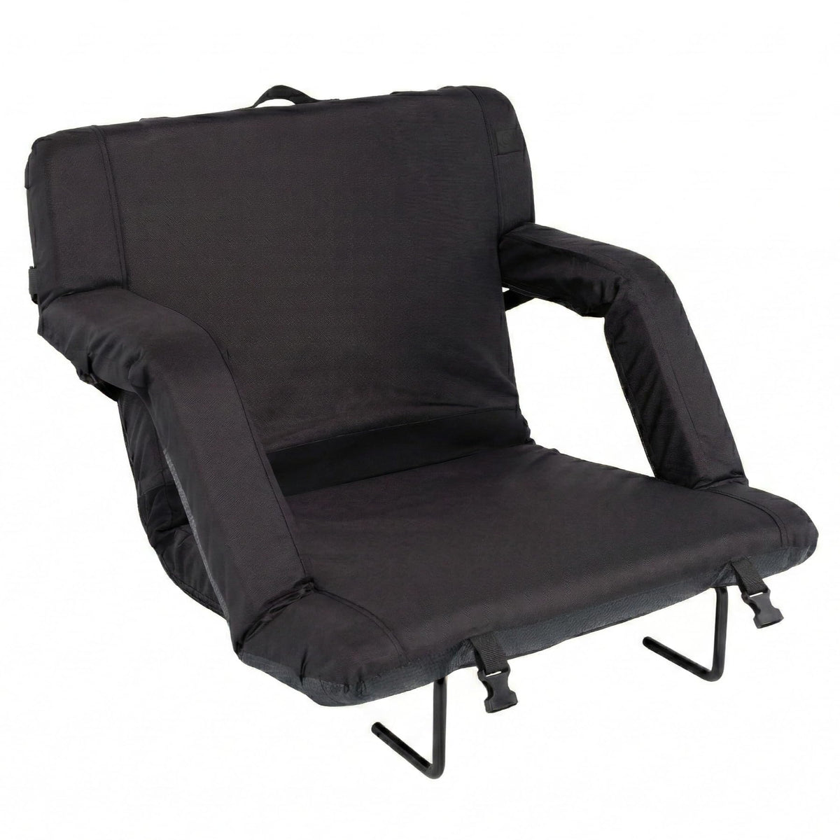 Portable Reclining Stadium Seat with Back Support, Black L783