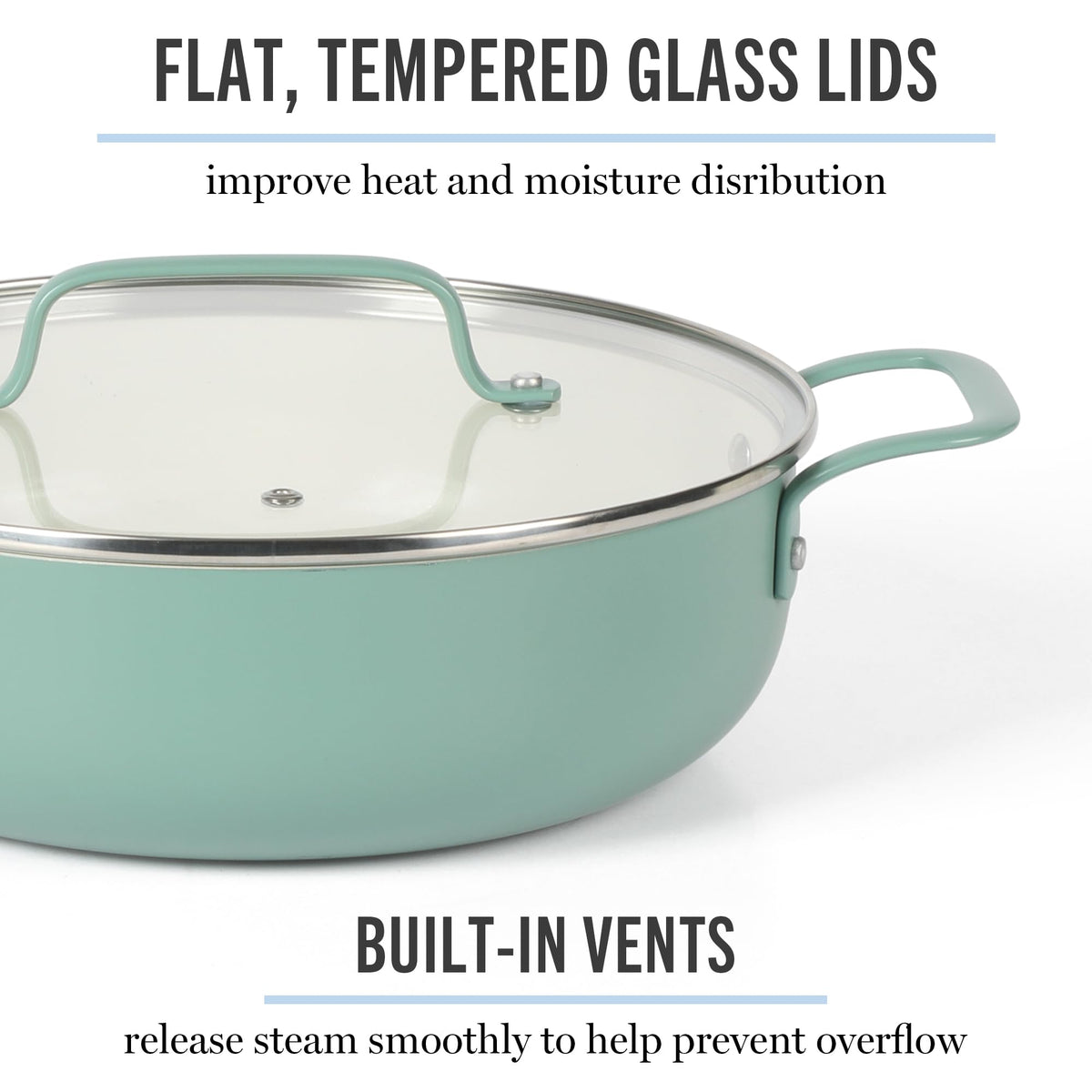 12 Piece Nonstick Ceramic Aluminum Cookware Set Teal K837714