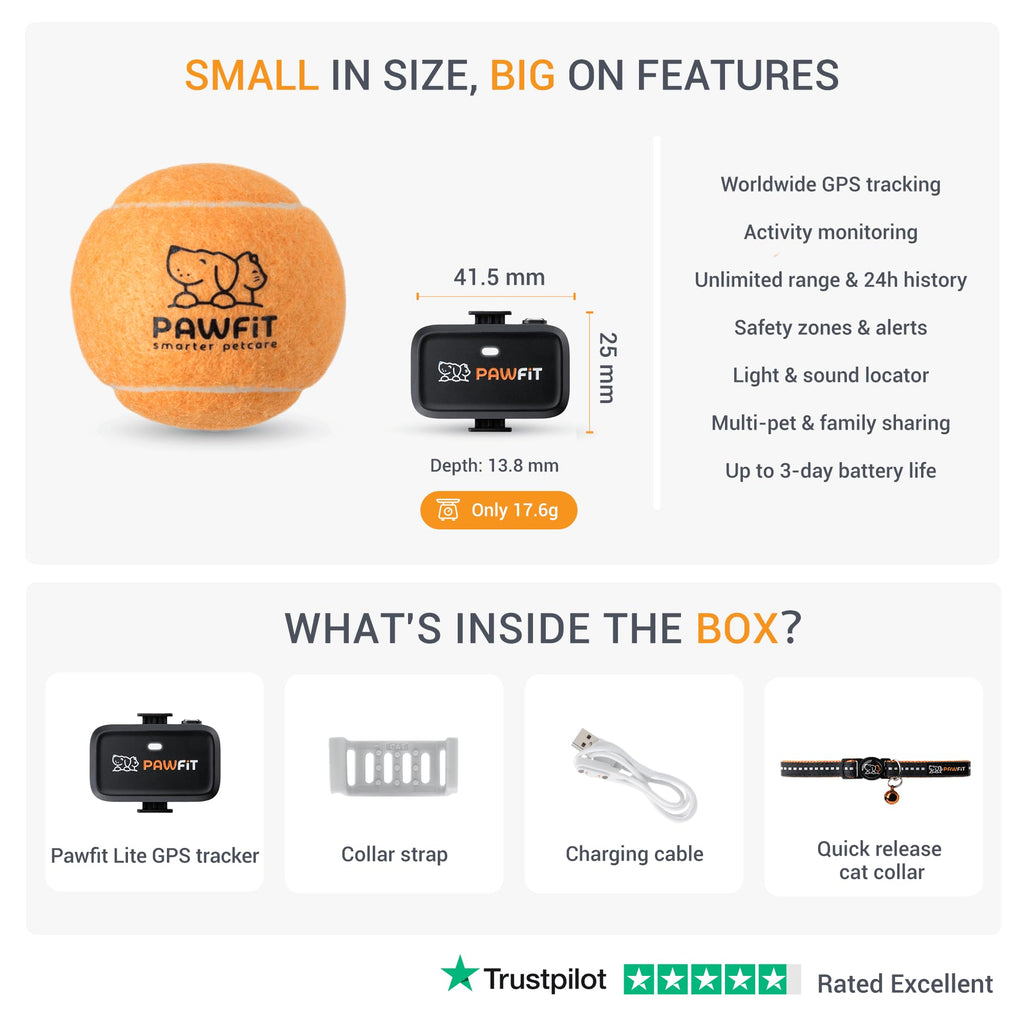 4G GPS Cat Tracker, Ultra-Light, Onyx Black P9298