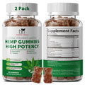 2 Pack Hemp Gummies with Magnesium, Vitamins, Pumpkin Seed, Ashwagandha, GABA, L-Theanine, Pineapple Flavor, 120 Bears, Vegan R32436