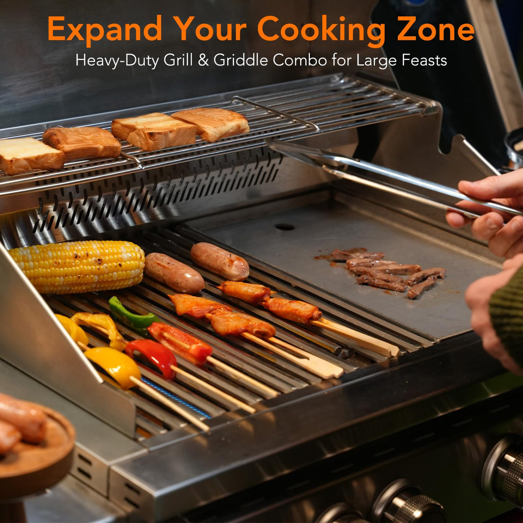 Heavy-duty SUS304 Stainless Steel 6-Burner Propane Gas Grill N786