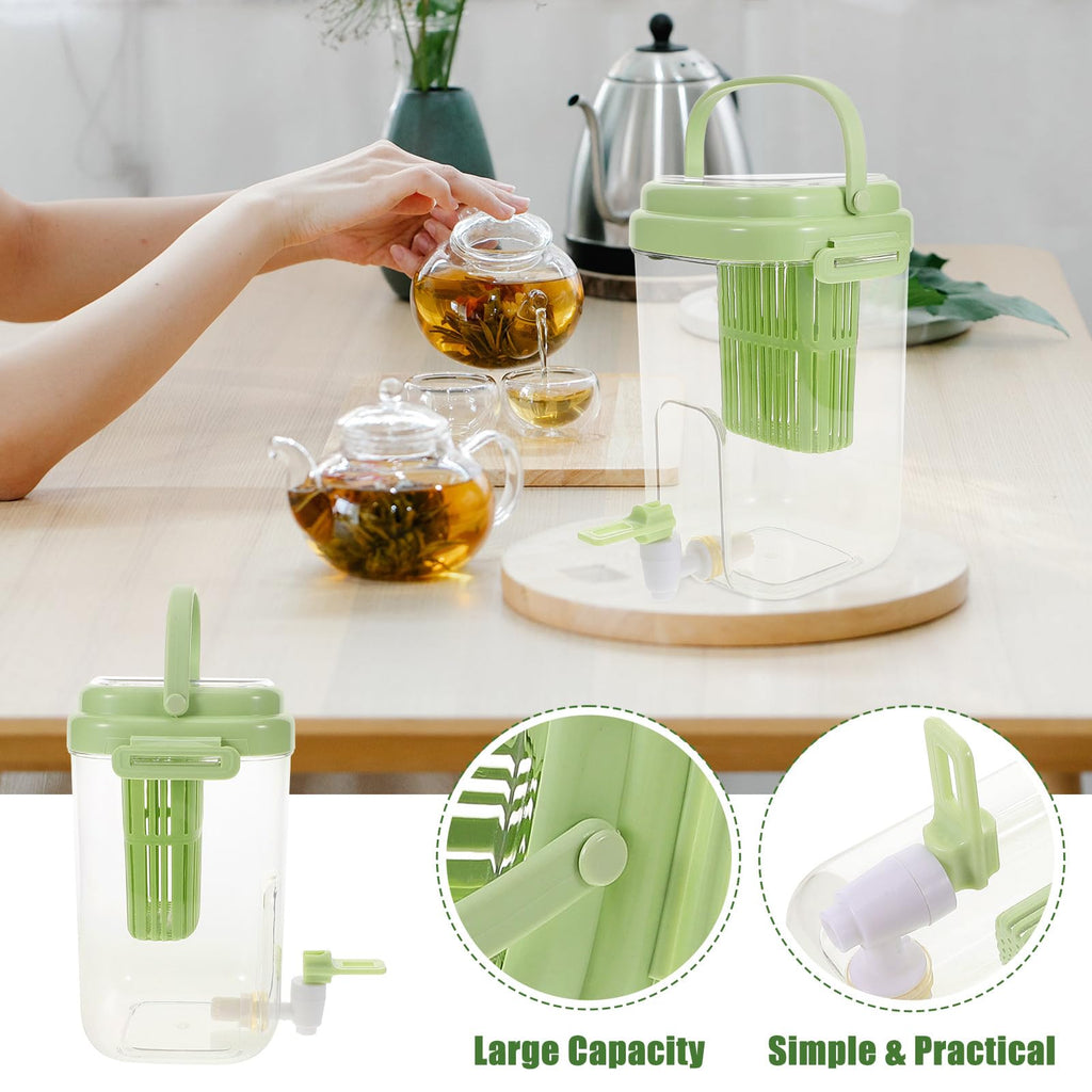 Green 2L Drink Dispenser with Faucet F403122