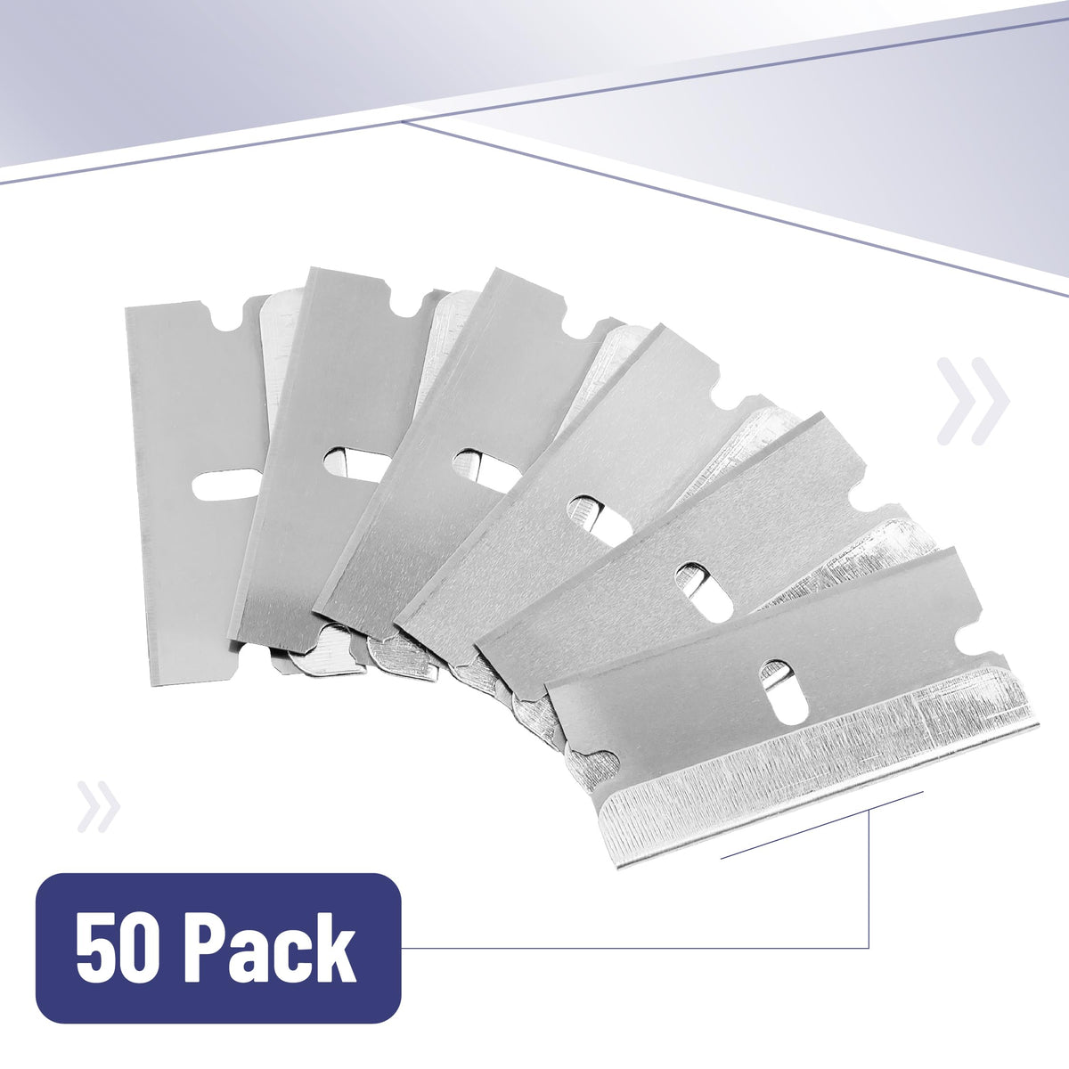 50 pcs Carbon Steel Flat Scraper Blades R979426