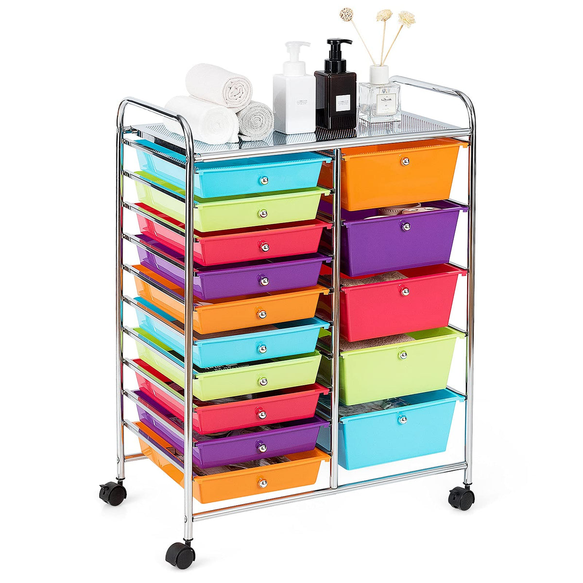 15 Drawer Rolling Storage Cart W2105