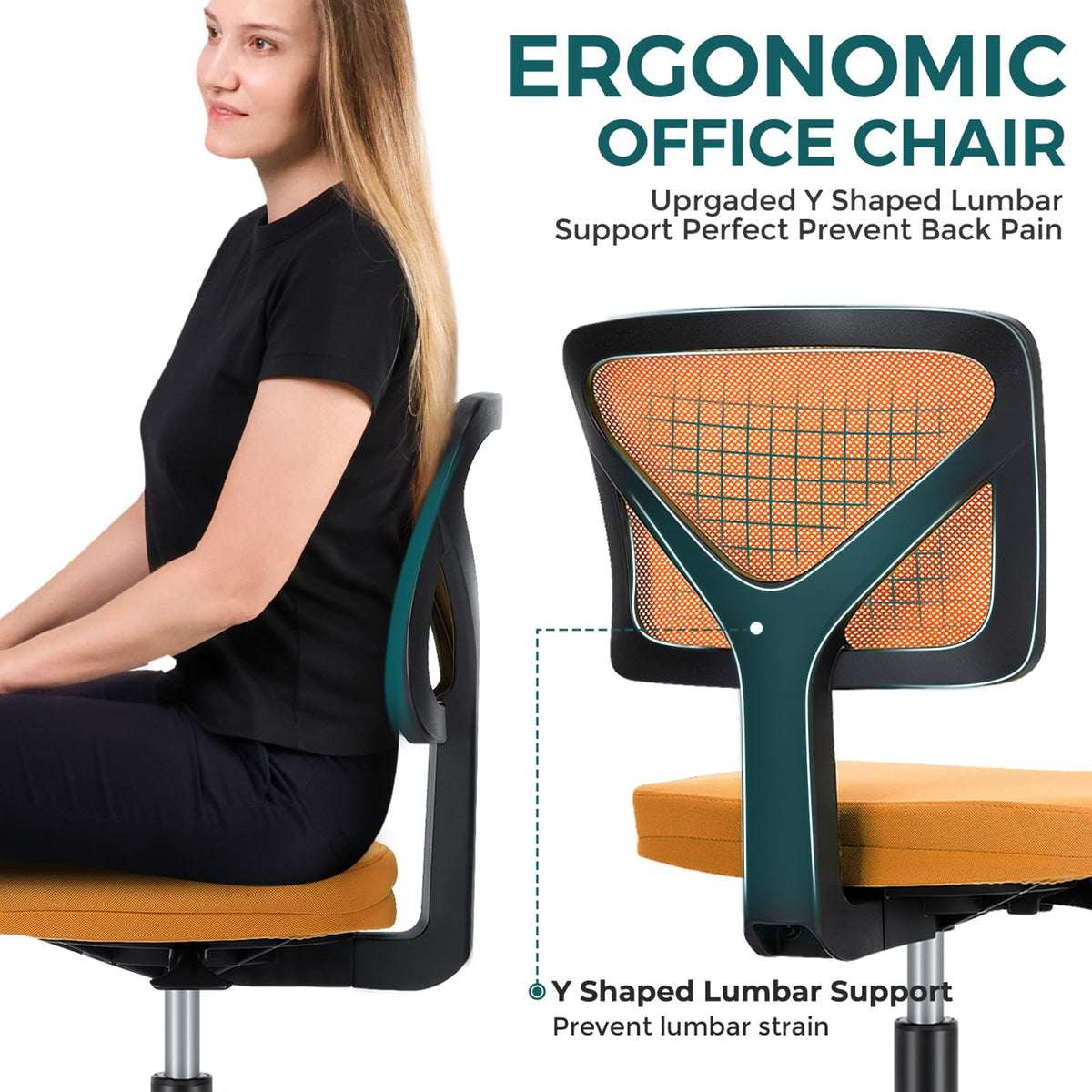 Armless Mesh Office Chairs I277