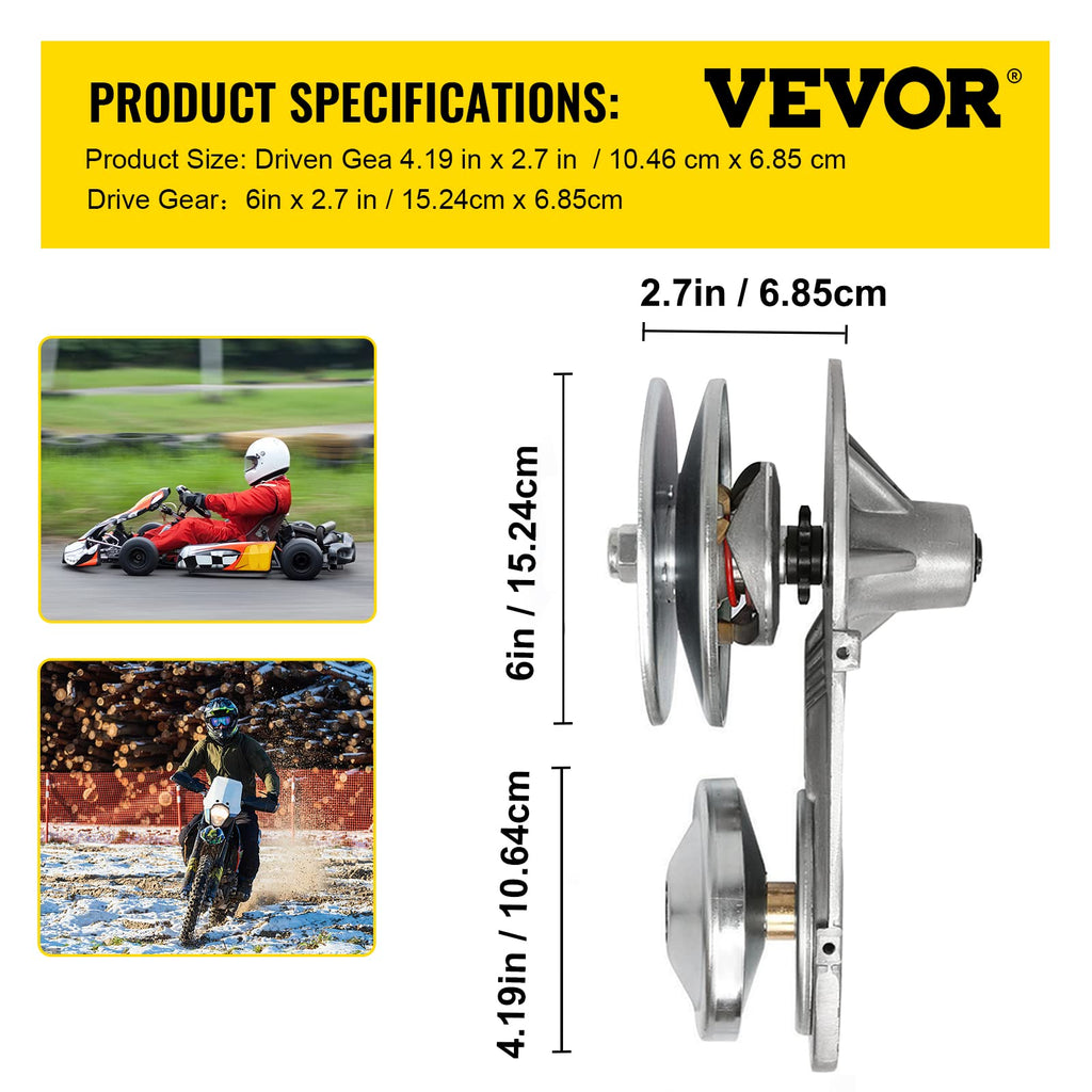 Go Kart Clutch 212CC 30 Series Mini Bike 10T #40 41 Chain and 12T #35 Replacement Set A8626