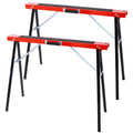 Black and Yellow Steel Folding Sawhorse Set 2-Pack F6171
