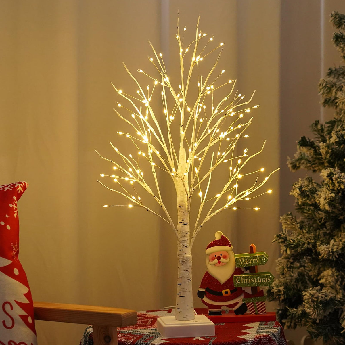 144 LED Birch Tree Lights with Remote Control E3882