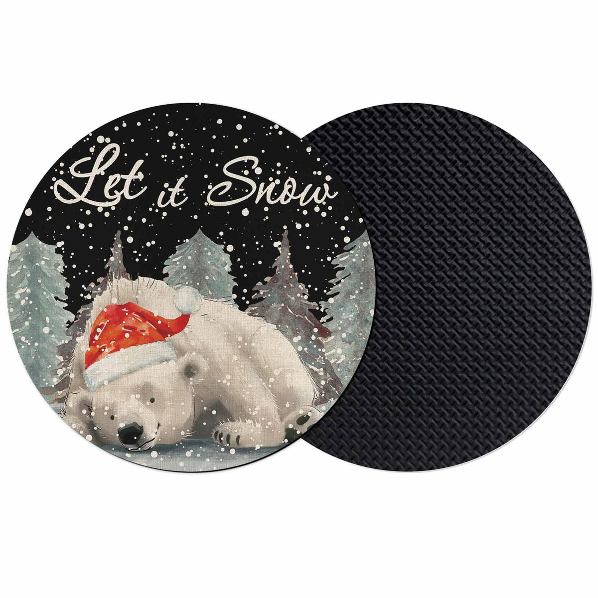 Black Silicone Coasters Set of 2 J490
