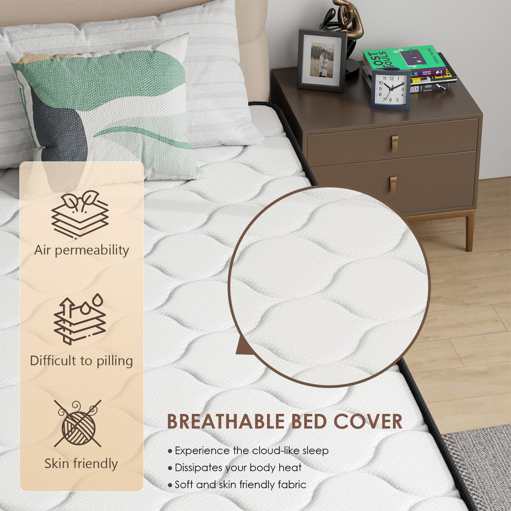 6 Inch Twin Medium Firm Hybrid Mattress Q251793
