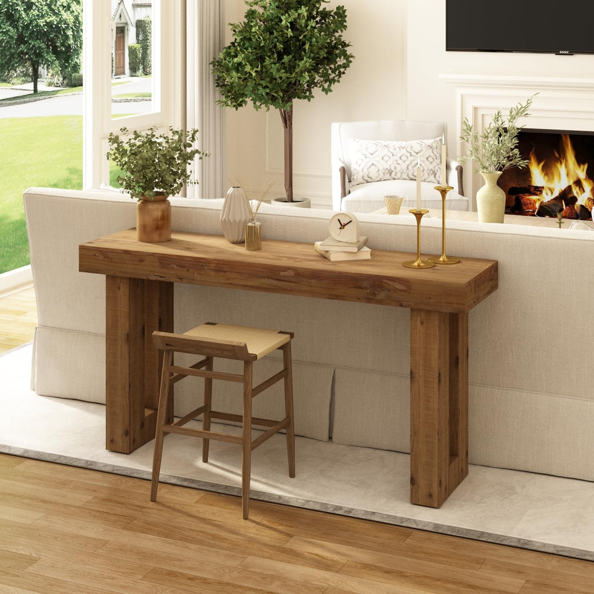 Solid Wood Console Table A276309