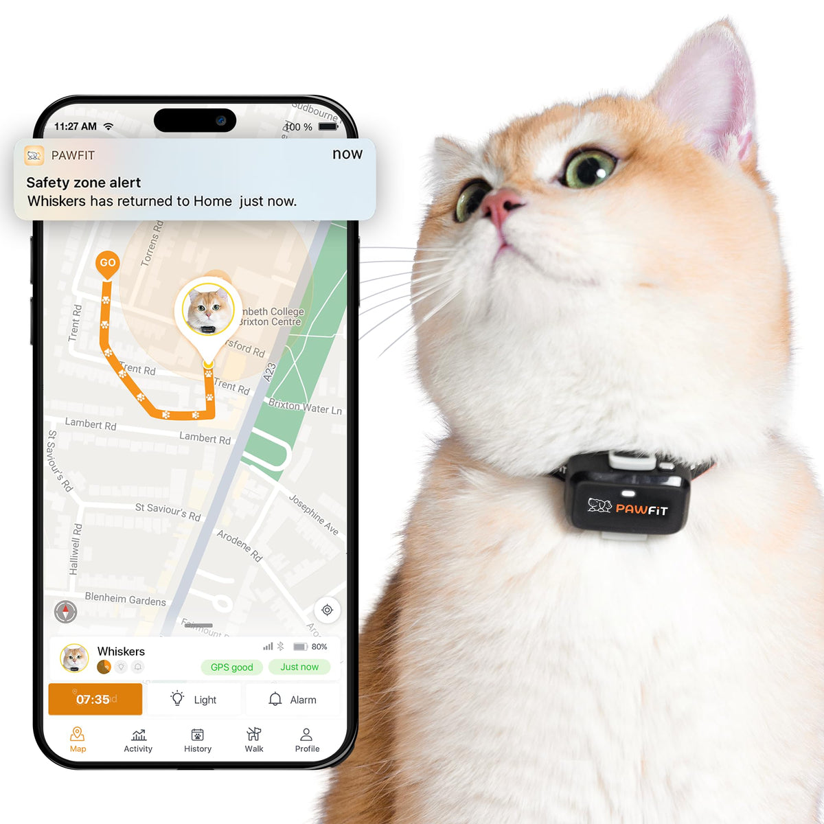 4G GPS Cat Tracker, Ultra-Light, Onyx Black P9298
