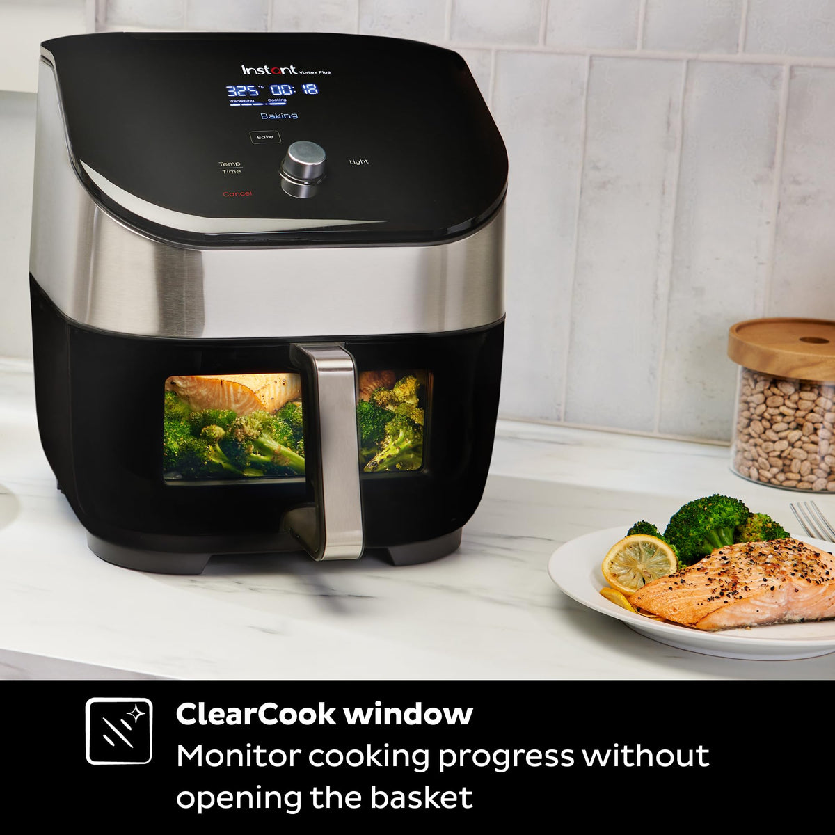 6 Qt 6-in-1 Air Fryer, Black O20459