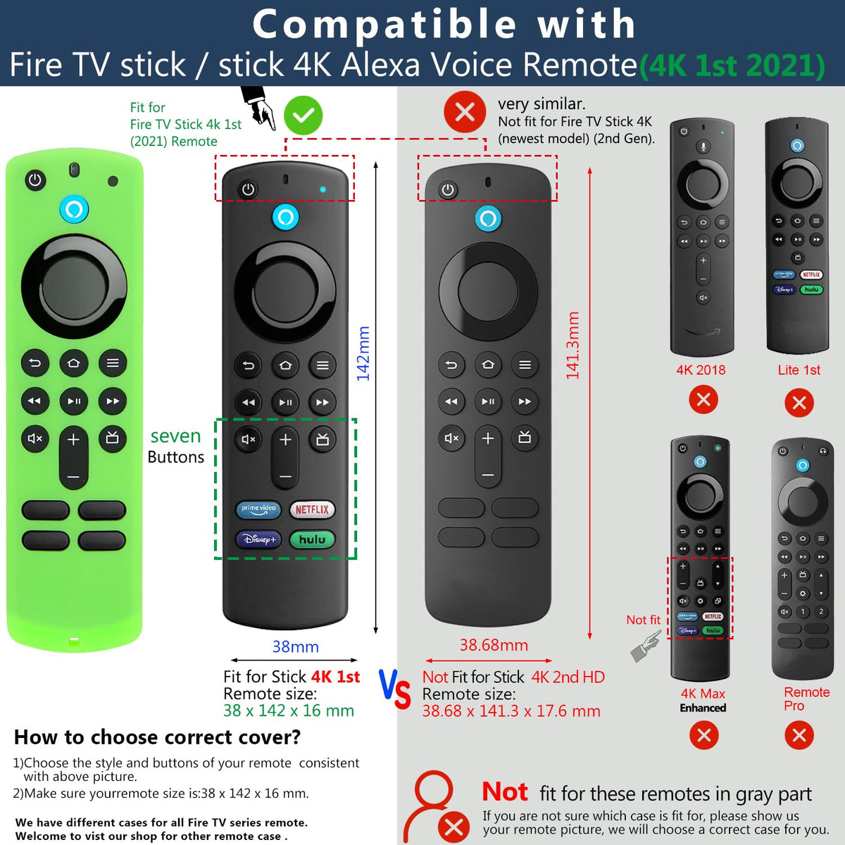 Silicone Remote Covers 3pcs Glow Green Blue Red A206270