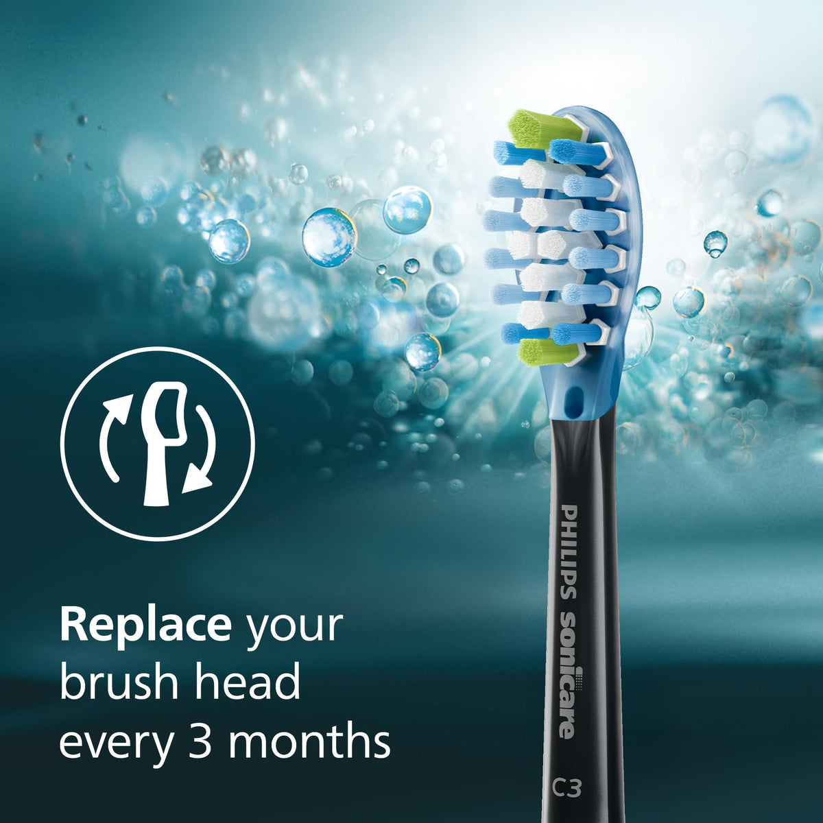Black 2 Pack Replacement Electric Toothbrush Heads K287323
