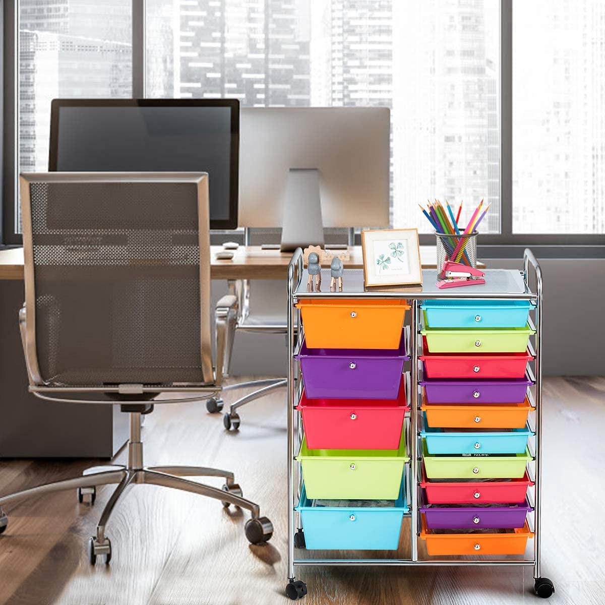 15 Drawer Rolling Storage Cart W2105