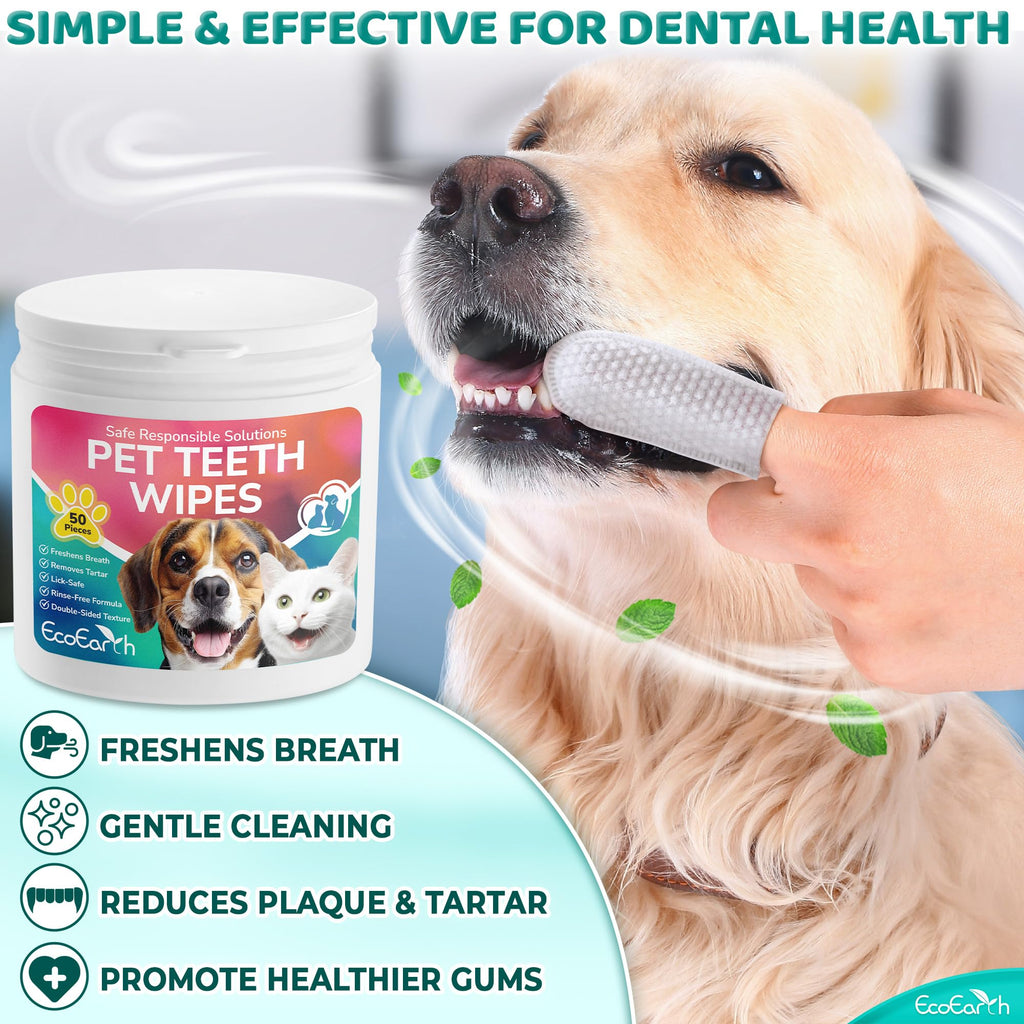 Teeth Cleaning Wipes for Dogs and Cats, 50 pc P447
