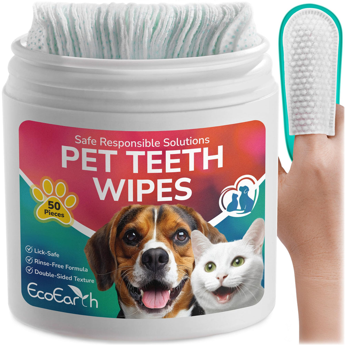 Teeth Cleaning Wipes for Dogs and Cats, 50 pc P447