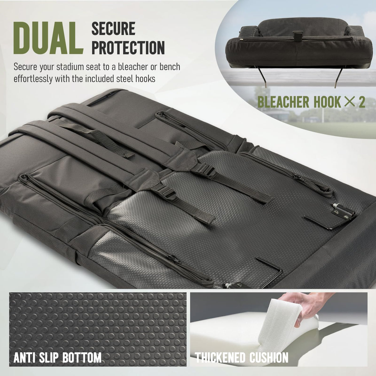 Stadium Seat with Back Support and Armrests Q223
