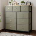 Fabric 9 Drawers Dresser Y624