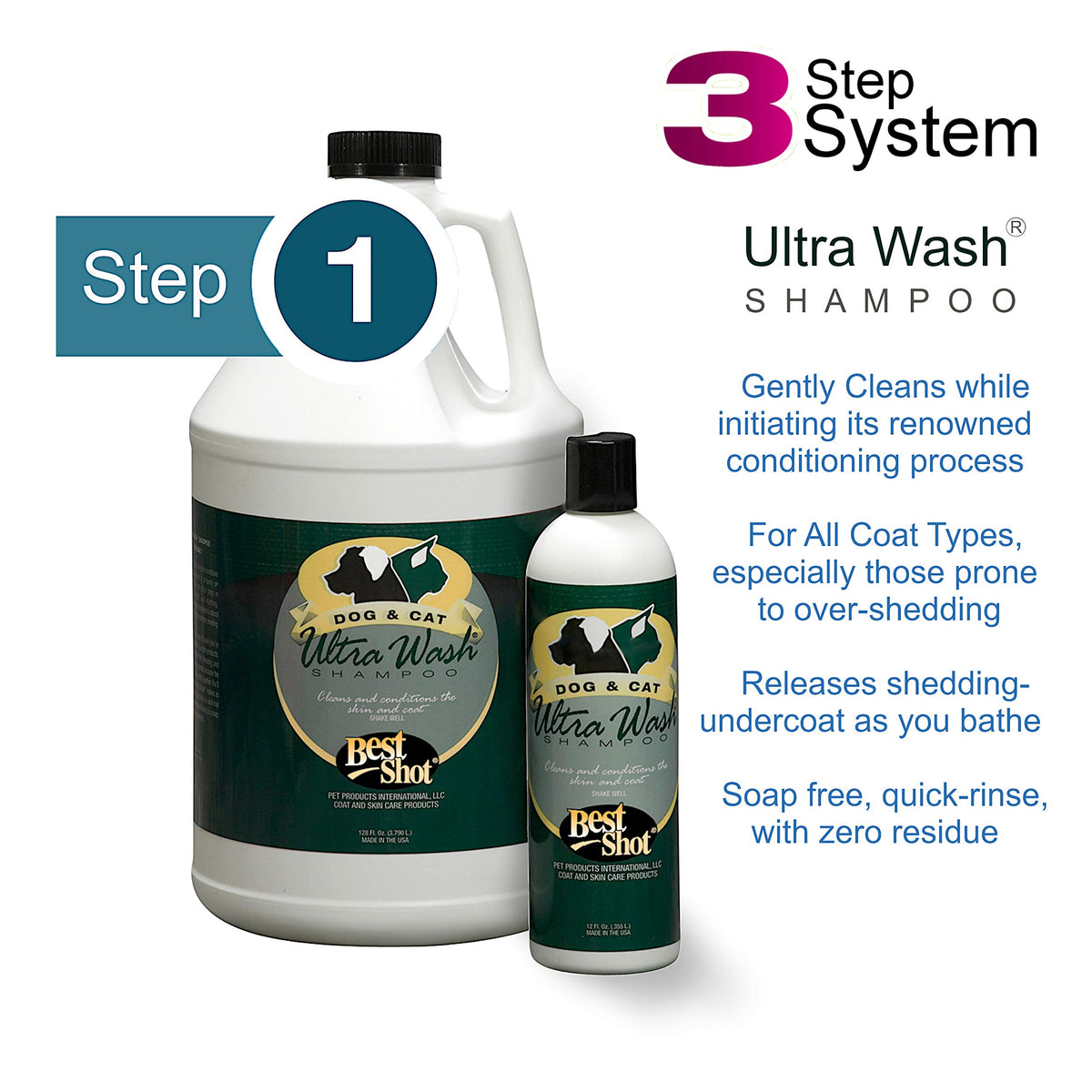 Soap-Free Quick-Rinsing Pet Shampoo 1 Gallon K380