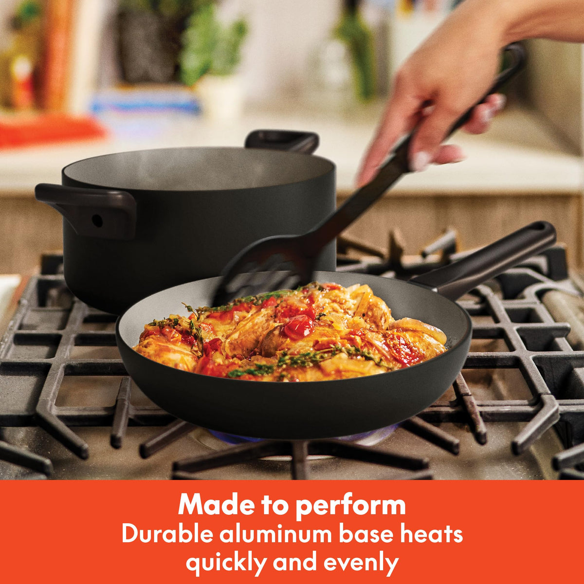 12 Piece Ceramic Nonstick Cookware Set Black F278842