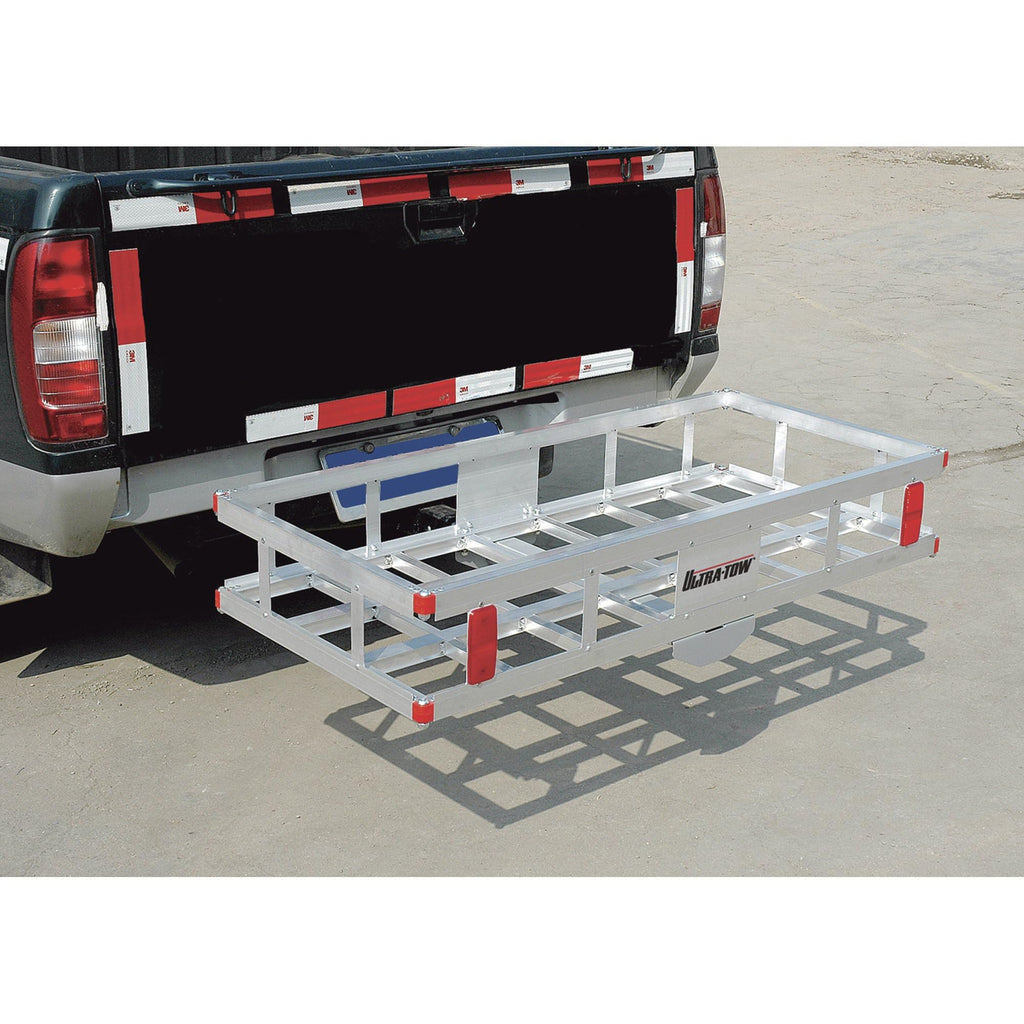 Aluminum Hitch Cargo Carrier 500-Lb Capacity Silver O906