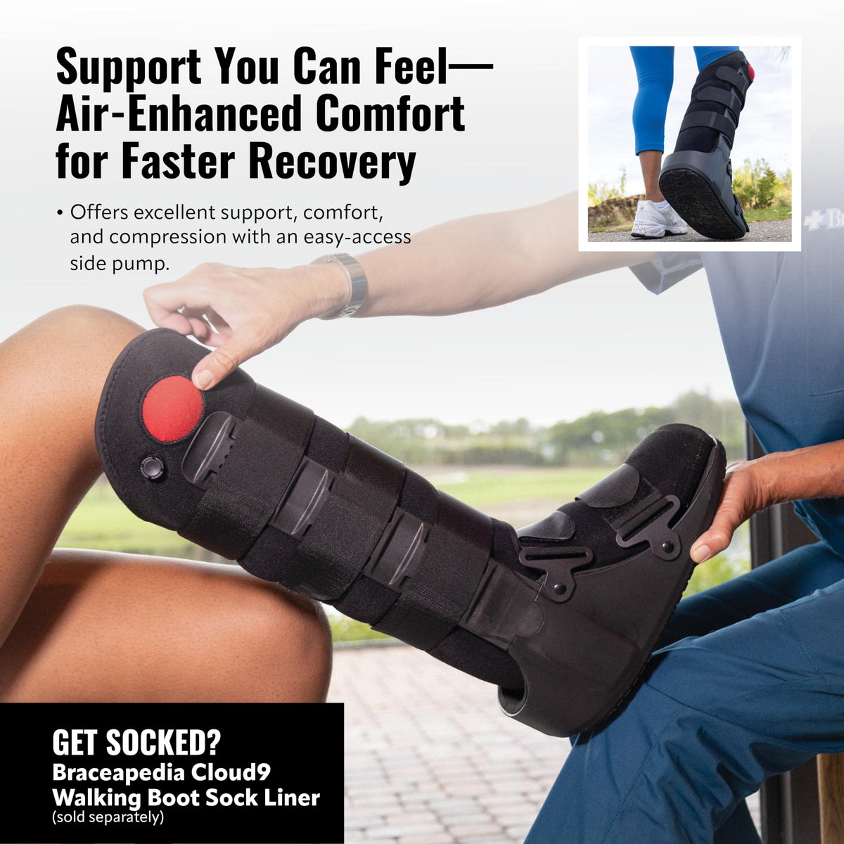 Fracture Boot Ankle Brace Large F38147