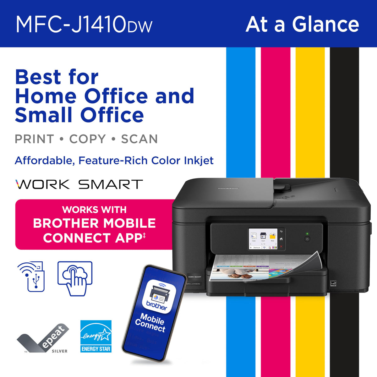 Wireless Color Inkjet All-in-One Printer with Touchscreen and Automatic Duplex Printing T440