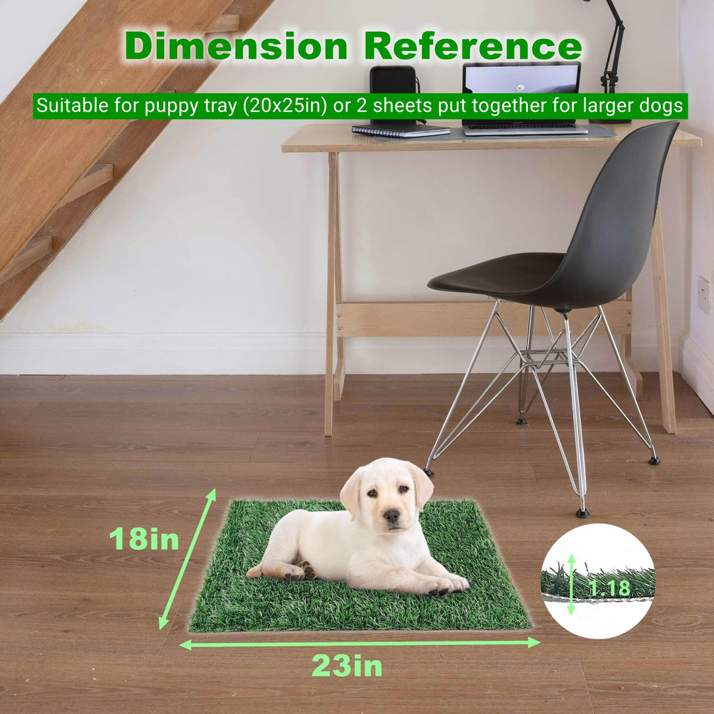 Portable Dog Grass Pad with Tray & 2 Replacement Grass Pads T70604