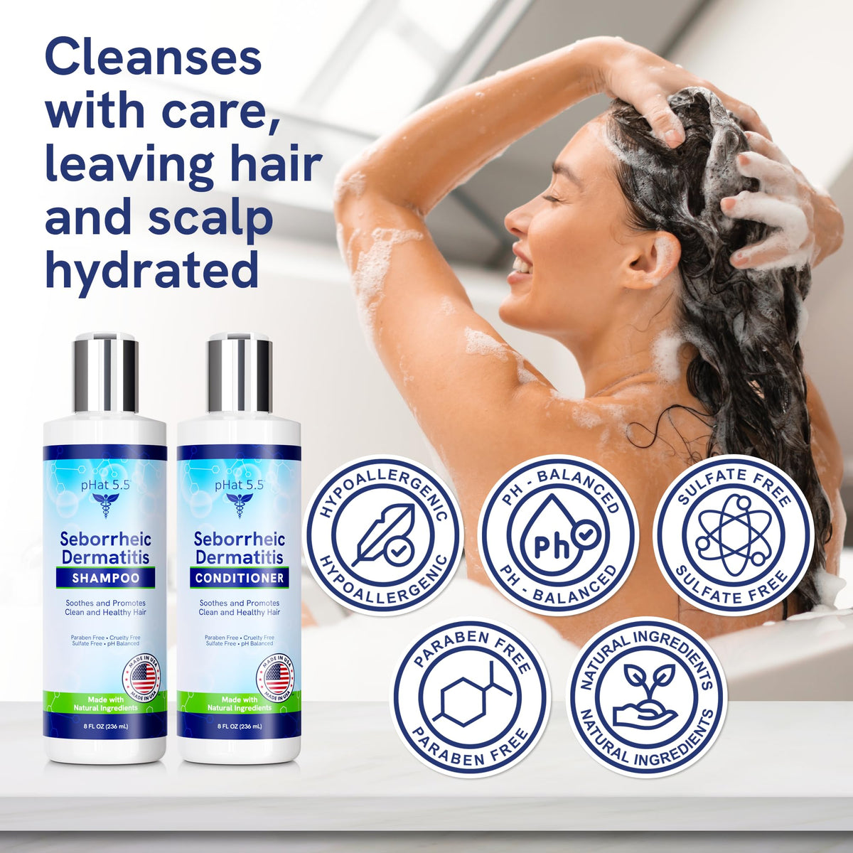 Sulfate Free Shampoo and Conditioner Set 8 oz P437