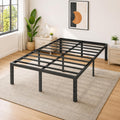 14 Inch Queen Metal Platform Bed Frame with Underbed Storage V4126